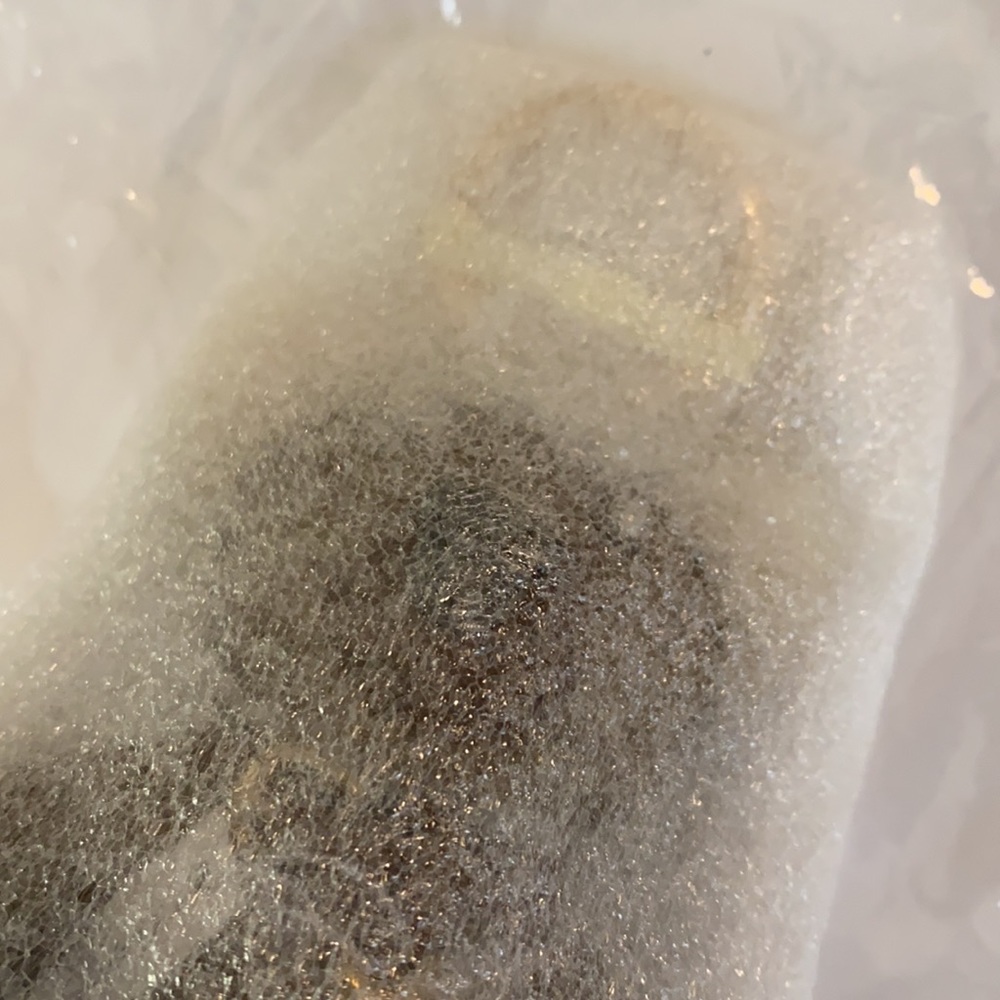 Coach Bear Bag Charm In Signature Canvas Keychain Shearling Khaki Gold white NWT - Picture 6 of 6